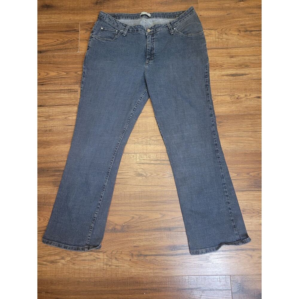 Riders by Lee Straight Women's size‎ 18W Long Wash Blue Denim Jeans 36x30